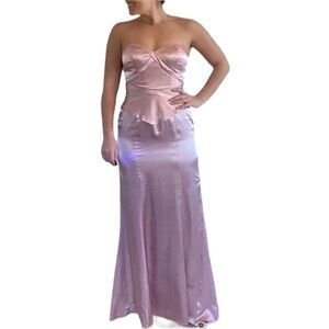 Jovani Strapless Gown Pink